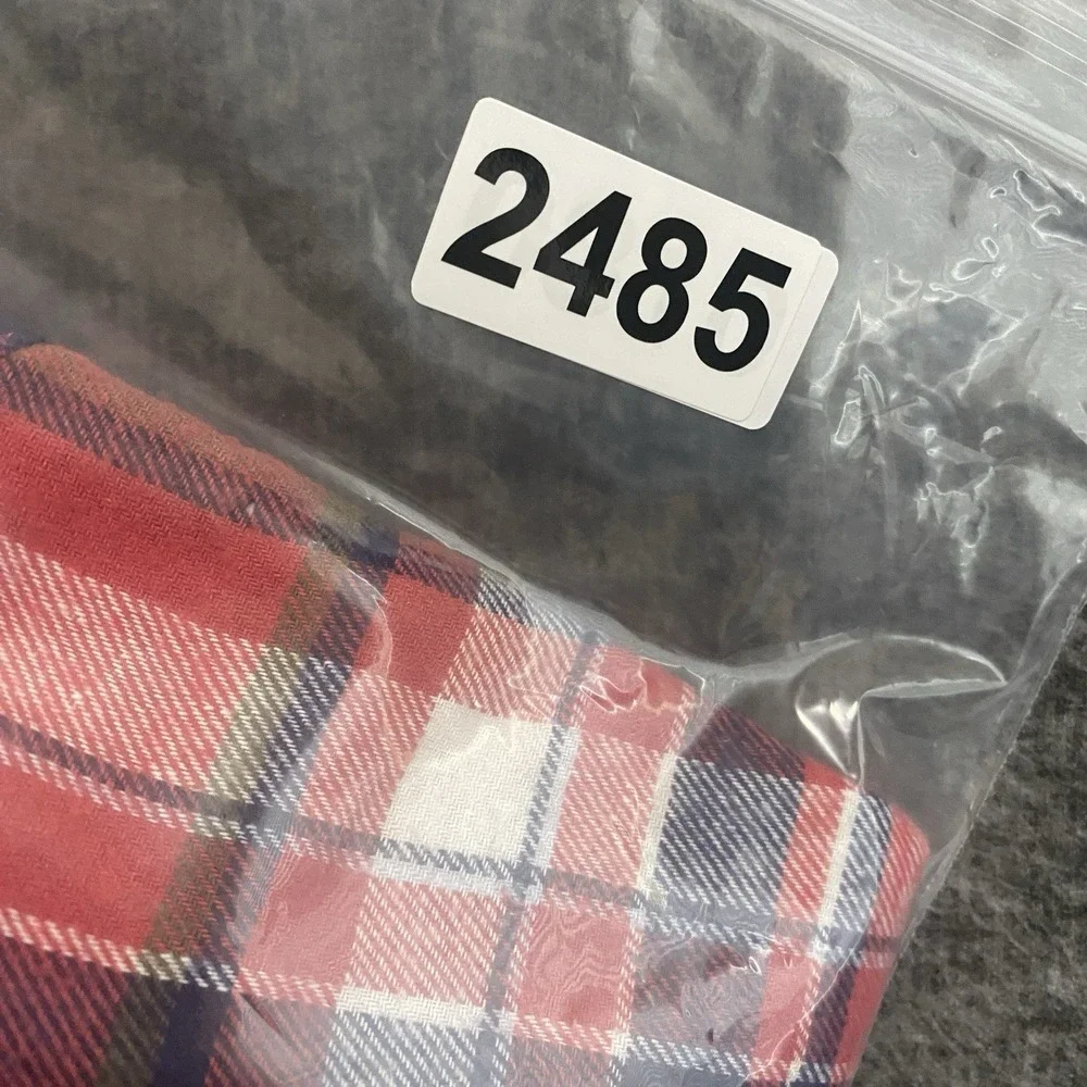 NEW J Crew Flannel Shirt Men S Red Blue Plaid Long Sleeve Button Up Work Outdoor